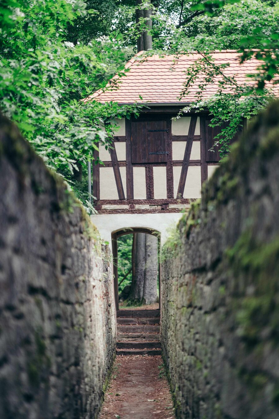 Pirschagng und Blasehaus der Jagdanlage Rieseneck