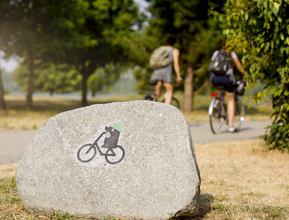 Radfahren auf dem Recarbo-Kohleradweg