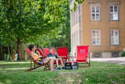 Schlosscafé im Schlosspark Ostrau.