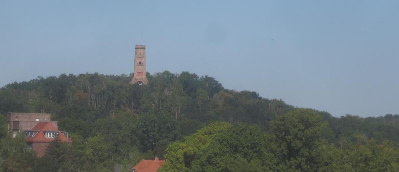 Blick auf den Bismarckturm Wettin