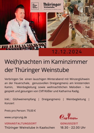 Wei(h)nachten im Kaminzimmer mit Cliff Rößler