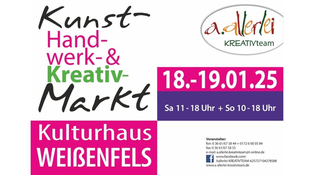 Kunst-, Handwerk- & Kreativmarkt